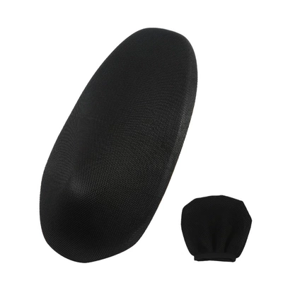 Motorcycle seat cover breathable 3D — Electric car cushion - black-net-with-backrest-cover-code-s