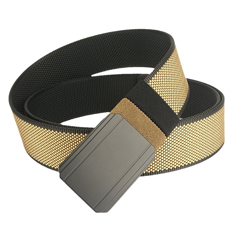 Nuevo cinturón de nylon giratorio de doble uso de doble cara casual versátil tejido poliéster pantalones cinturón simple cinturón de lona