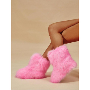 S 88753 Fox Fur Snow Boots ��Ƥ��Ͳѩ��ѥ