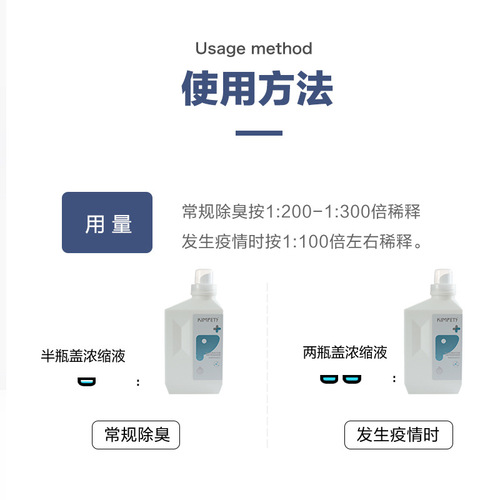 Pet bottled 1000ml deodorizing deodorant concentrated scented dog and cat deodorant pet cleaning supplies