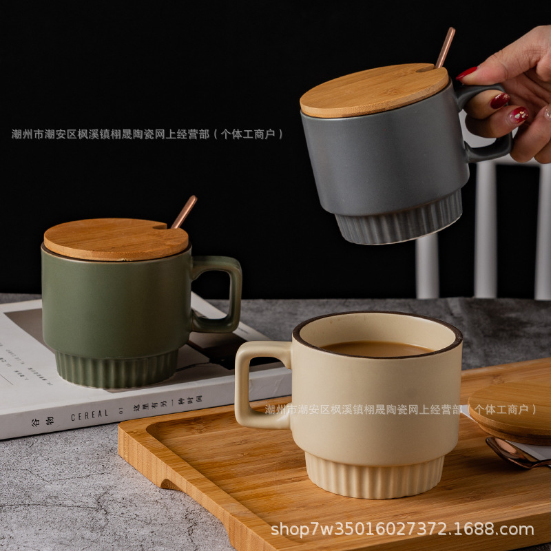 Taza de cerámica simple de color sólido taza de agua de oficina taza de café vintage taza de desayuno taza de pareja taza de latte creativa