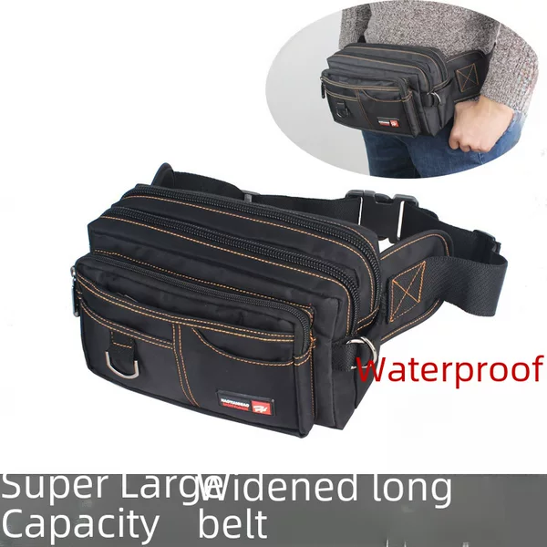 New Men's Casual Outdoor Waist Bag Multifunctional Canvas Chest Bag Waist Bag Manufacturer Wholesale Sports Small Waist Bag