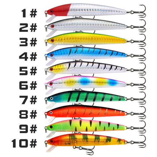 Lure Hard Bait 10cm/9g Minnow Fish Bait with Rattle Beads Floating Plastic Bait Lure Bait Fake Bait 