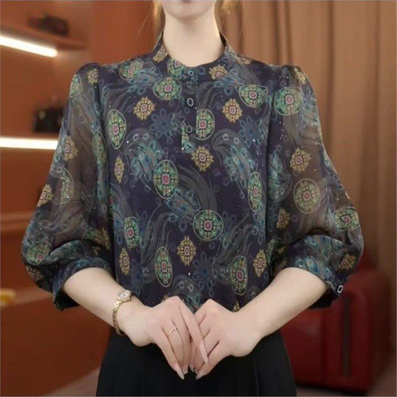 Dropshipping Service for the 2026 Summer New Lace Blouse, Designed for Every Stylish and Versatile Middle-Aged Mom, Flattering and Slimming Dropshipping Service for the 2026 Summer New Lace Blouse, Designed for Every Stylish and Versatile Middle-Aged Mom, Flattering and Slimming