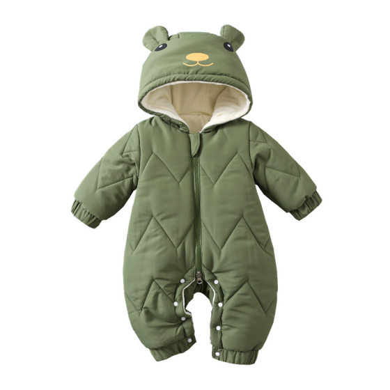 Baby's Cotton-padded Hooded Baby's Cotton-padded Hats Newborn Children's fleece-lined Thickened Out-of-home Climbing Clothes Autumn and Winter