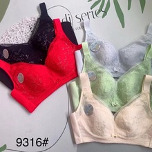 纸片杯9316#精美蕾丝库存文胸无侧骨薄C杯舒适集中尾货批发处理跑