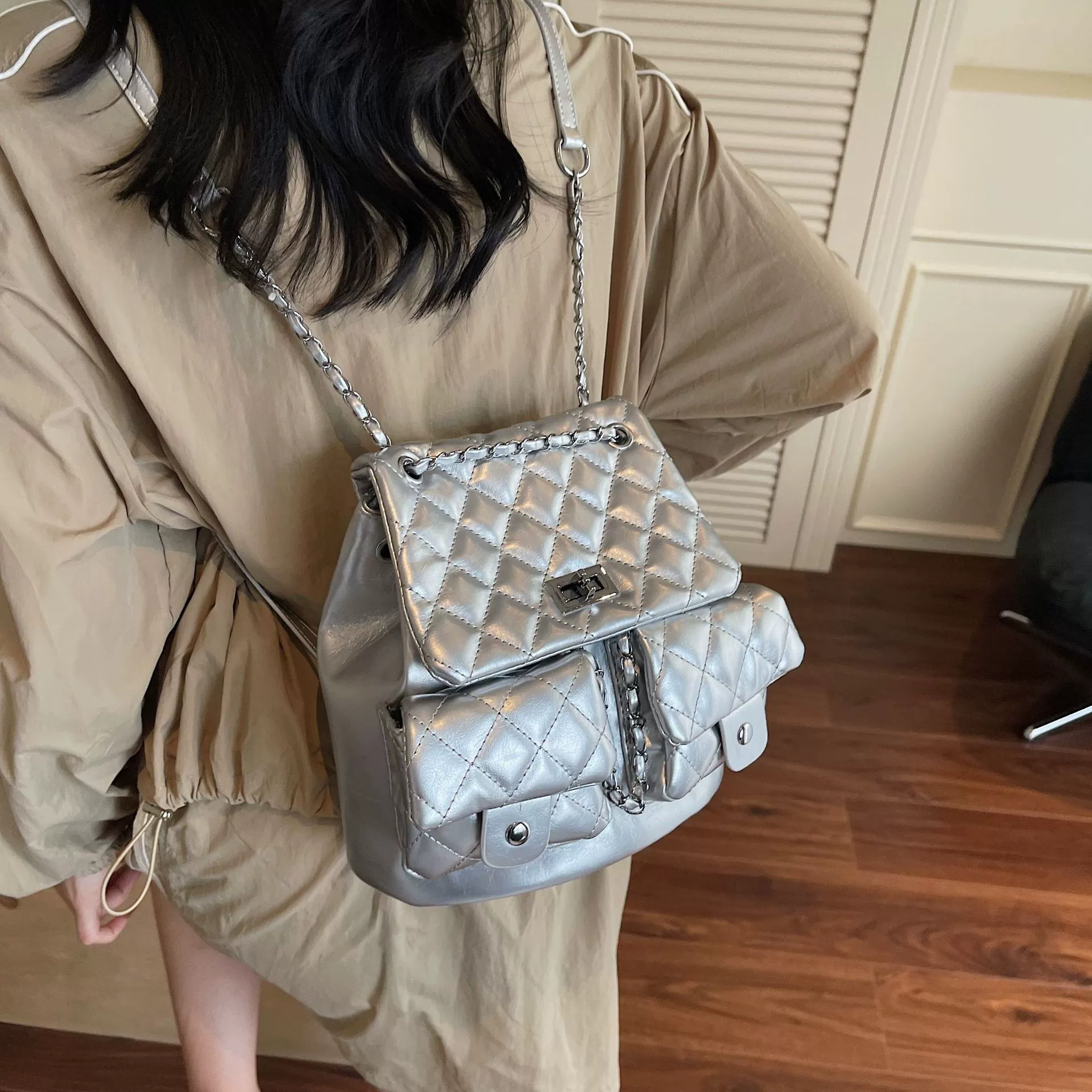 Рюкзак, летняя сумка через плечо, вместительная цепочка, стиль Chanel