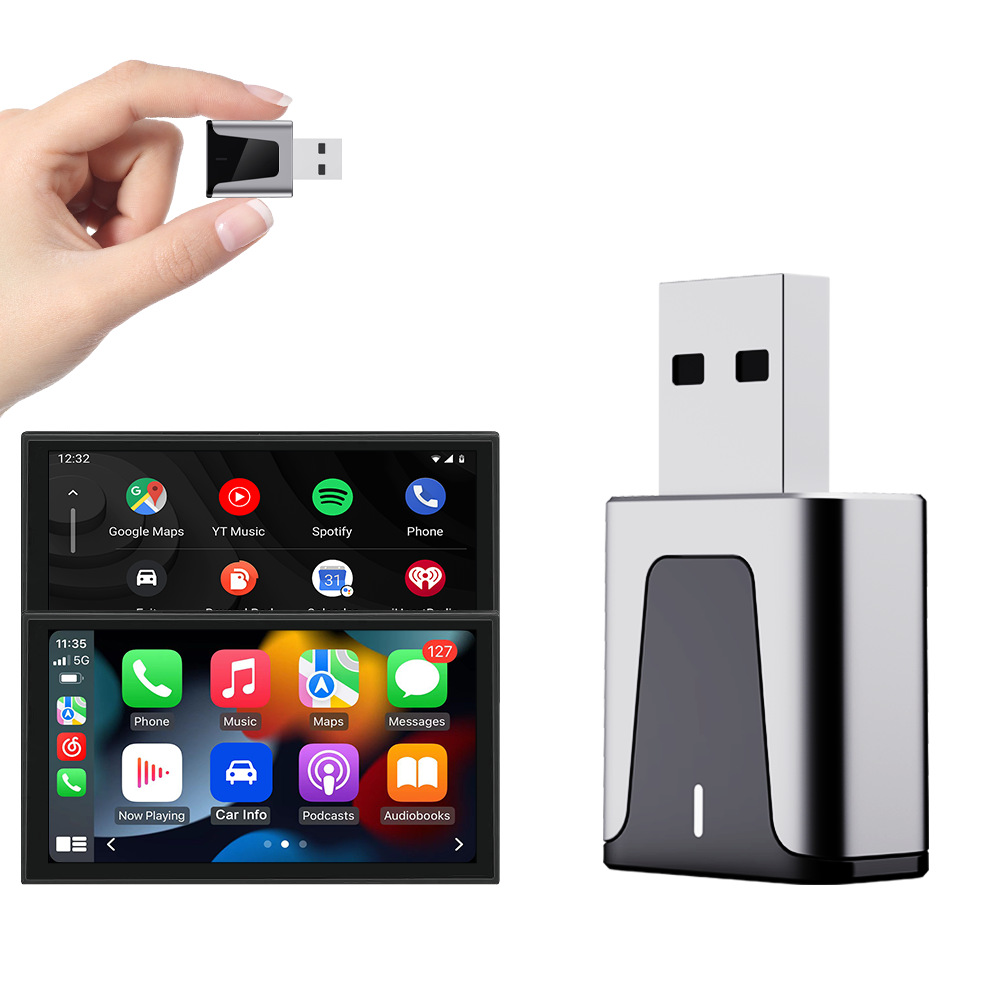 Cross-border new M3 wireless CarPlay box wired to wireless adapter CarPlay Android Auto2 in 1