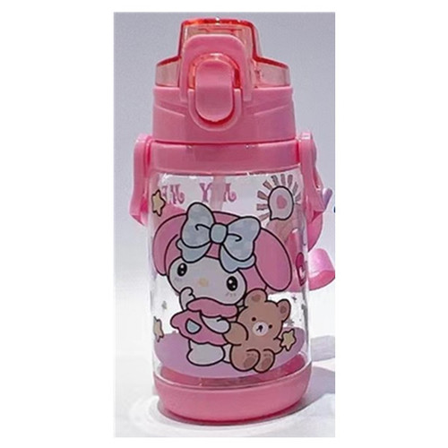 Cartoon peripheral kettle and cup cross-body backpack children's kettle Kurumi cinnamon dog with lock straw cup