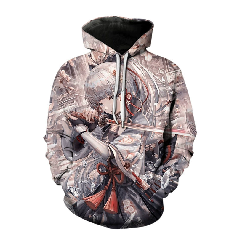 AliExpress Amazon Подростки Весна и Осень Толстовка с 3D цифровым принтом Вторичный узор Мультфильм Свободная