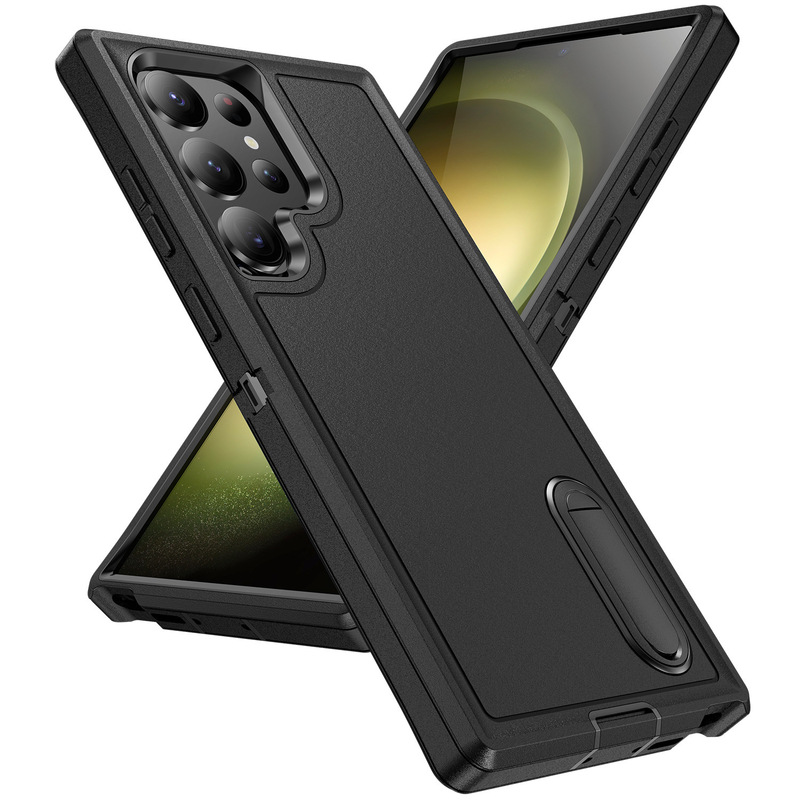 Suitable for Samsung S25Ultra Protective Three-Proof Phone Case S26Ultra Stand S26 Protective Cover S24Ultra