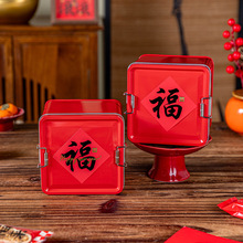 新年糖果铁盒2026马年过年礼盒烘焙礼品空盒子年货罐春节曲奇饼干