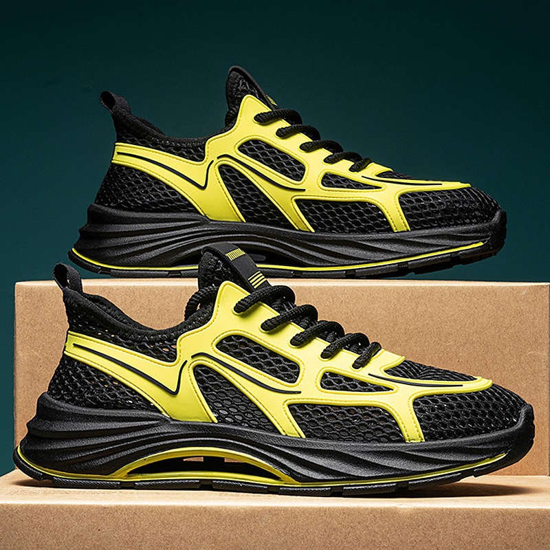 Zapatos de hombre, zapatos deportivos casuales al aire libre, verano de hombre 2025, nuevos zapatos de tela de red huecos y transpirables, zapatos de moda para estudiantes, hombres