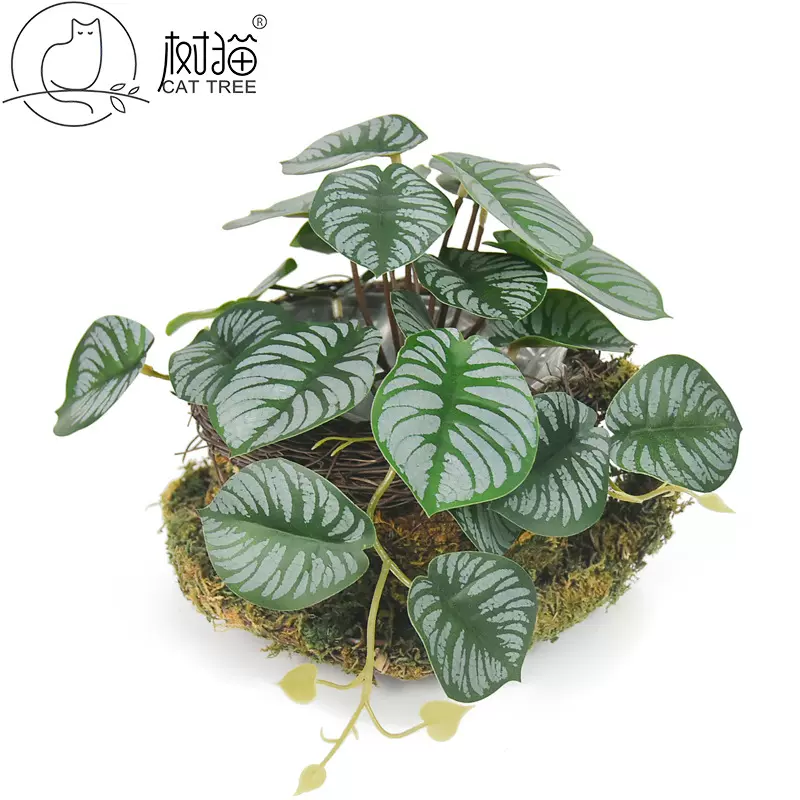 仿真绿植3d打印小琴叶壁挂花人造西瓜叶假花藤蔓墙面装饰吊兰植物