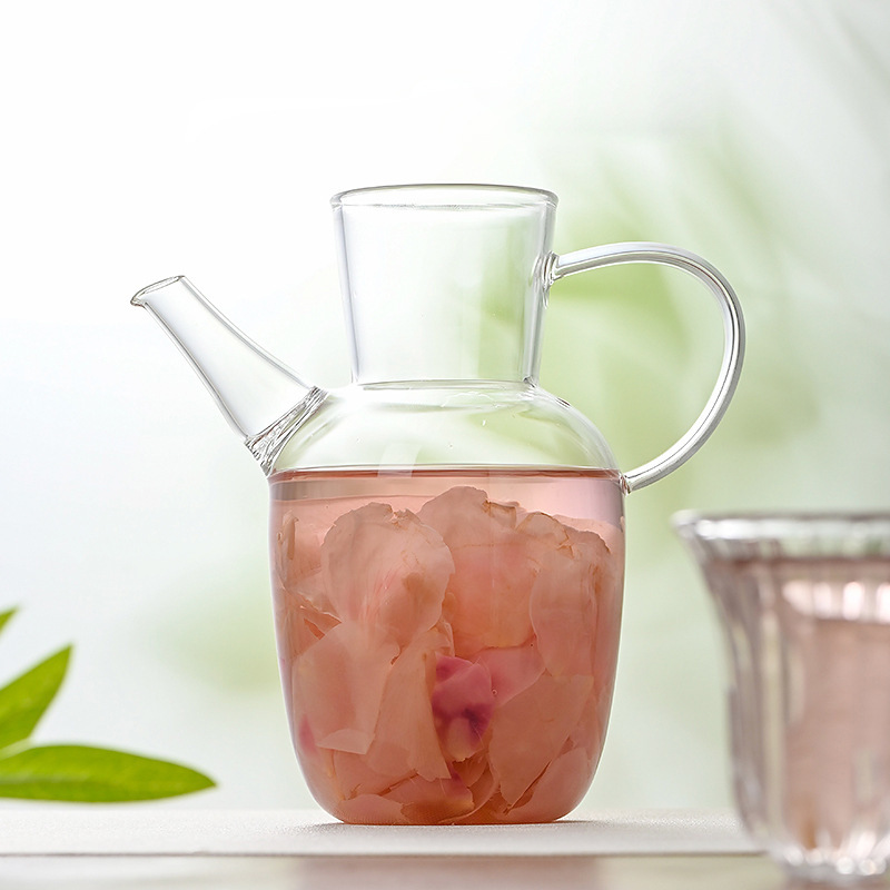 Imitation Song Dynasty Teapot, Water Infusion Green Tea Pot, High Borosilicate Cold Brew Bamboo Joint Cup, Large Capacity Teapot for Brewing Tea, Chinese Style