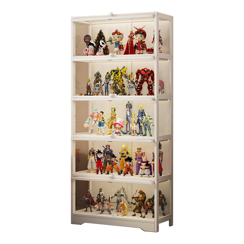 Hecho a mano de acrílico transparente caja de almacenamiento vitrina Lego burbuja Matt no-vidrio decoración estante vitrina