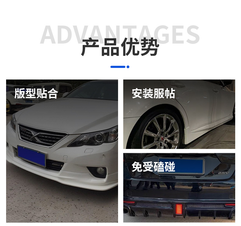 Suitable for 10-12 Year Reiz Gs Small Body Kit Modification Parts: Gs Rear Lip, Side Skirts, Front Lip, Rear Wing Body Kit