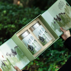 2024 Spring Tea Longjing Green Tea Gift Box Packaging Souvenir Handmade Creative Gift Box with Customized Logo