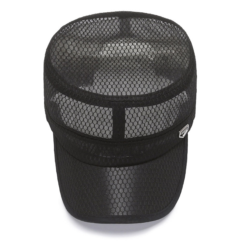 Net zomer eendenbek dunne zonneklep ademend en zonnebrandcrème honkbalpet, veelzijdig voor buitenmensen, platte hoge hoed_voghion.com