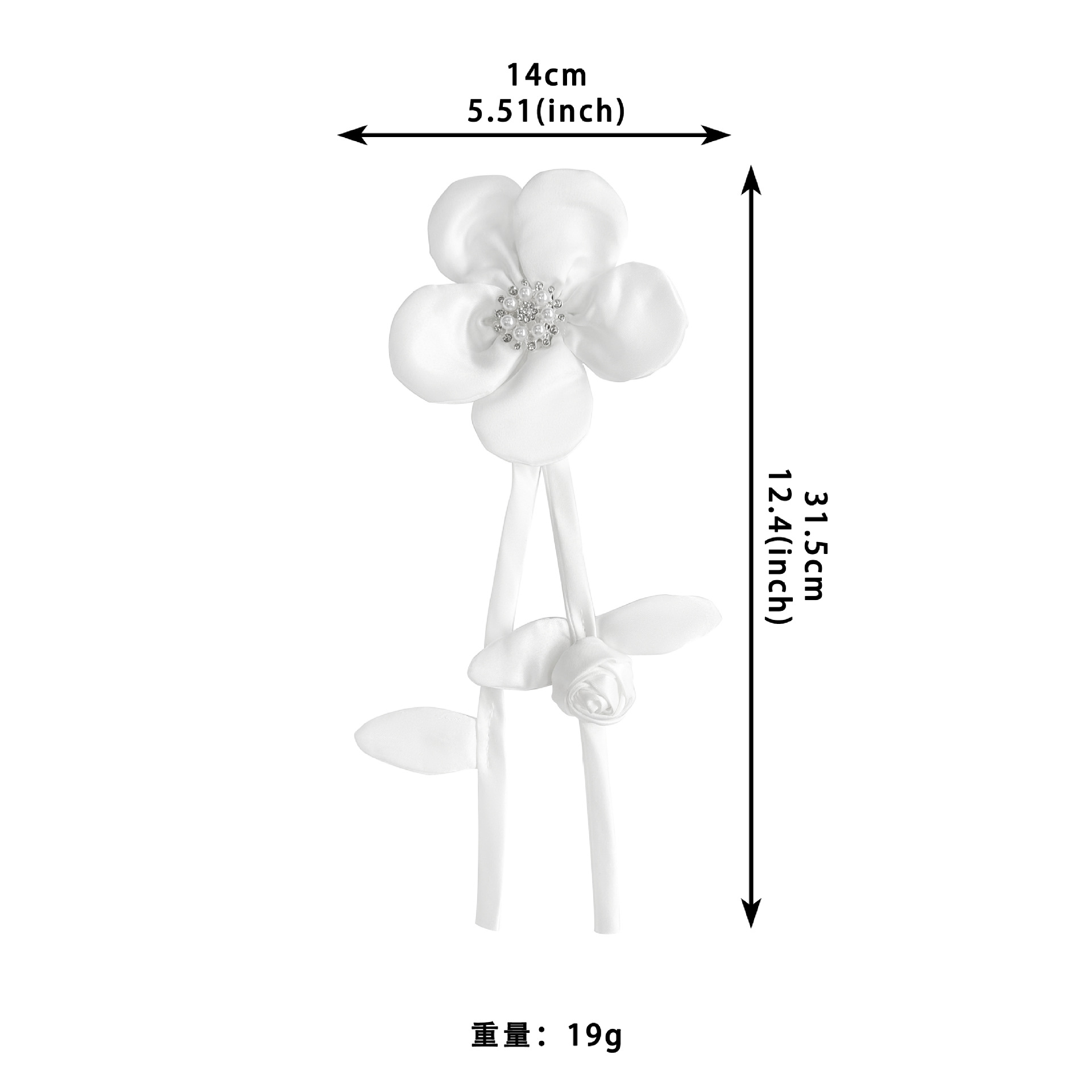 Tejido en blanco y negro flores hechas a mano flores de pecho ropa falda bolsos decoración para el hogar colgantes pines de color sólido flores decorativas