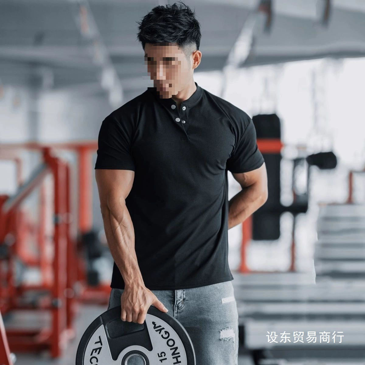 Летние новые китайские стильные поло с воротником/лацканами, широкими манжетами, спортивные, повседневные, дышащие, для тренировок, оптом