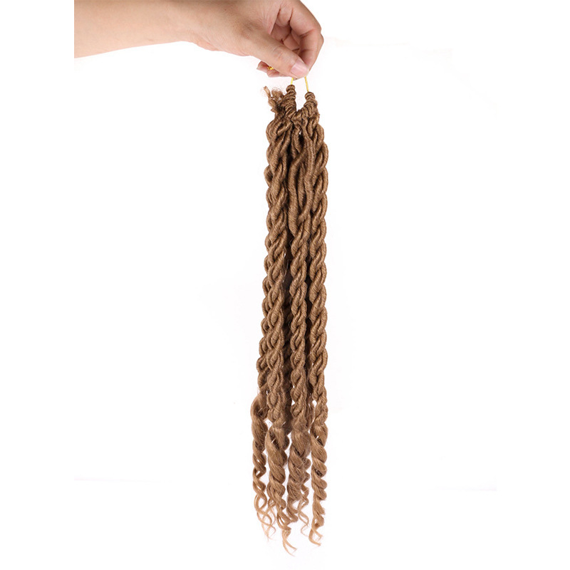 goddess Faux locs African dirty braid wig braid upper and lower winding tube African chemical fiber crochet wig