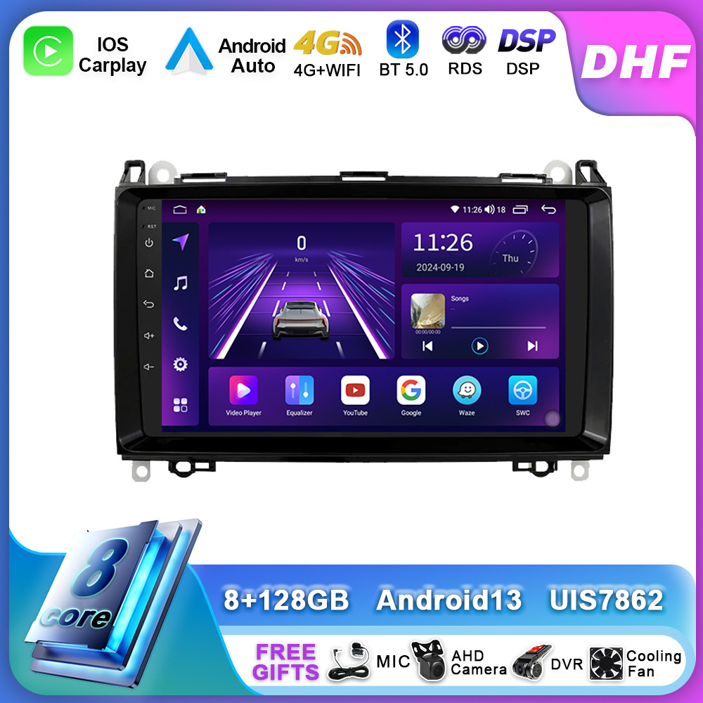 跨境适用 奔驰 威霆 唯雅诺 B200 sprinter vito安卓车载GPS导航