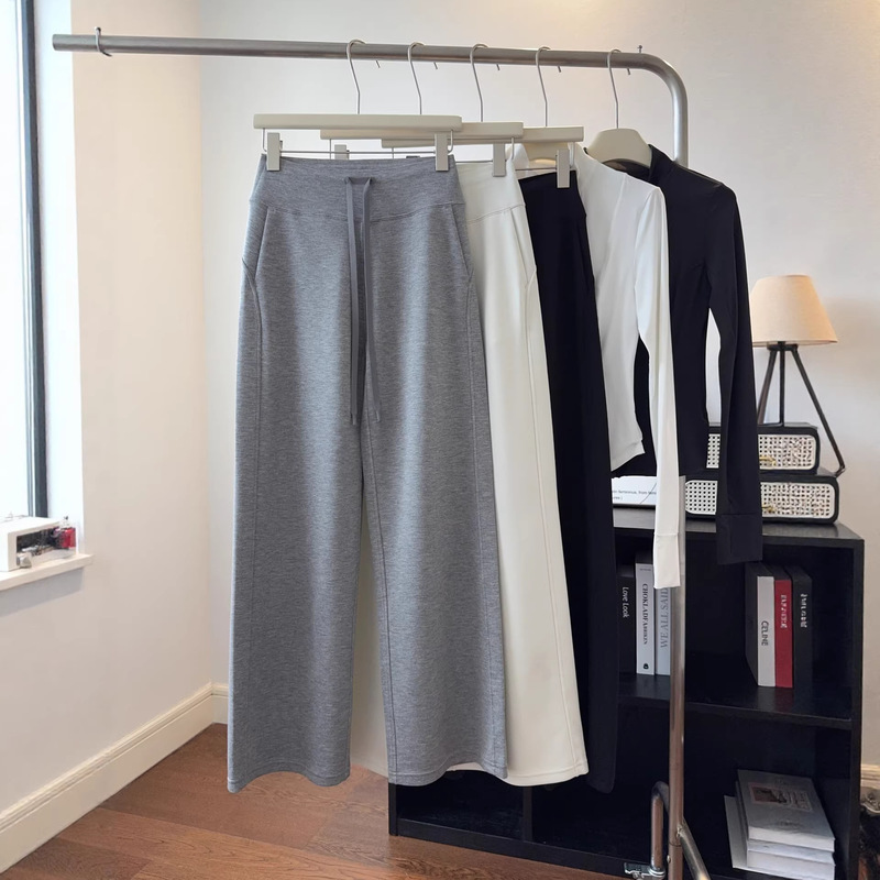 Spring Loose-Fitting Narrow-Cut Versatile Slimming Wide-Leg Straight Casual Women's Running Slim-Fit Sports Yoga Pants