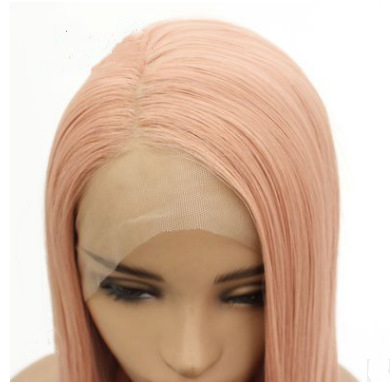 Fijación de fibra química de encaje rosa larga de alta temperatura de seda gancho de mano cubierta de cabeza fábrica LW0211