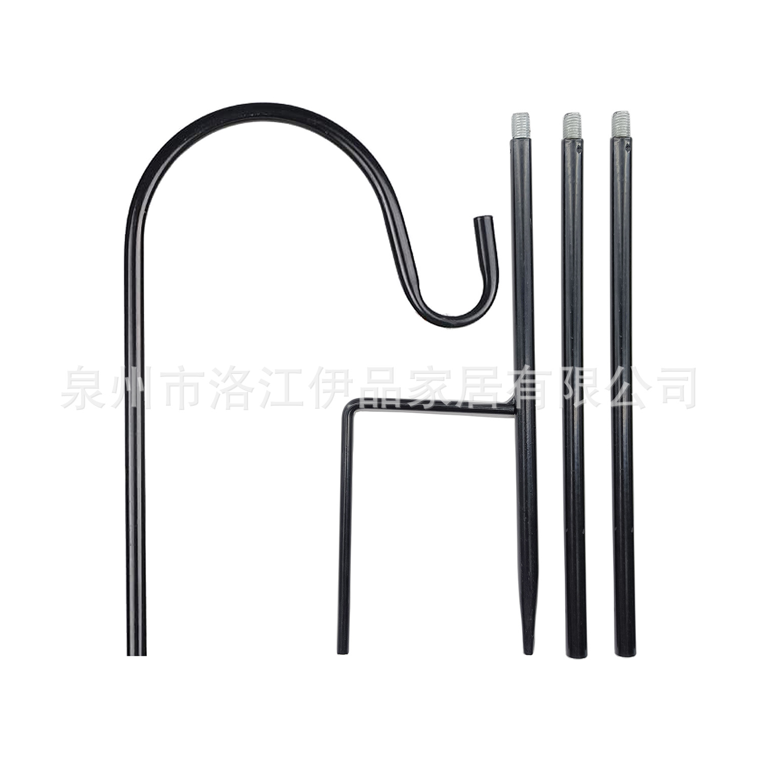 Lámpara de jardín para exteriores Amazon en stock, gancho de hierro para paisajismo, gancho metálico para estaca de suelo, desmontable, resistente al óxido.