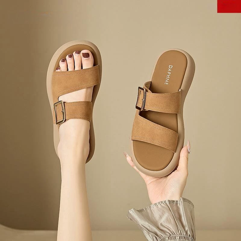 Летние домашние тапочки Cross-border Roman 2025, удобные, модные и универсальные, с эффектом «пупырчатой» кожи, для женщин.