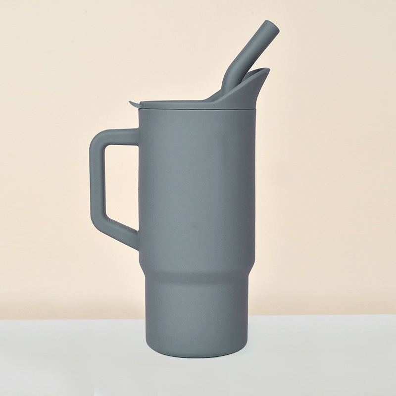 Tazas de silicona transfronterizas para niños más de 6 meses, tazas de boca de pato para bebés, tazas de paja resistentes a la asfixia, venta directa de fabricantes