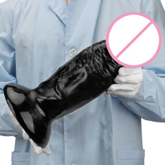 Extra-large black mushroom-head, extra-long and thick simulated dildo—cremation-grade anal plug, rear garden chrysanthemum toy, fake penis.