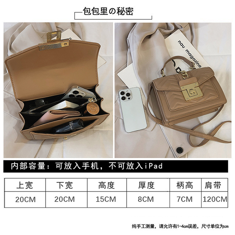 Mode Beiläufige Kleine Quadratische Tasche Einfarbig Schulter Messenger Bag Großhandel display picture 22