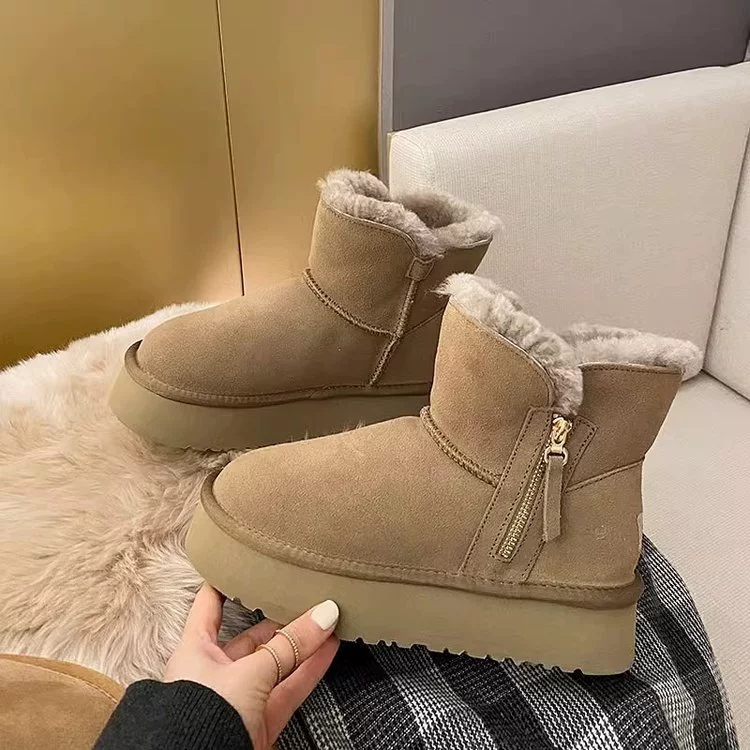Ankle boots, non‑slip winter platform 4,5 cm, soft sole, warm design, sizes 35–40