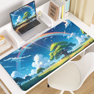 Avtomobil döşəmə paspasları, Anime-Style Diatom Mud Table Mat - rainbow-tree-3080cm-5mm-diatom-mud