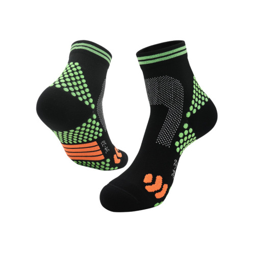 Short-tube compression socks for men, sweat-absorbent pressure socks, towels, badminton sports socks, running socks, professional men's cycling socks