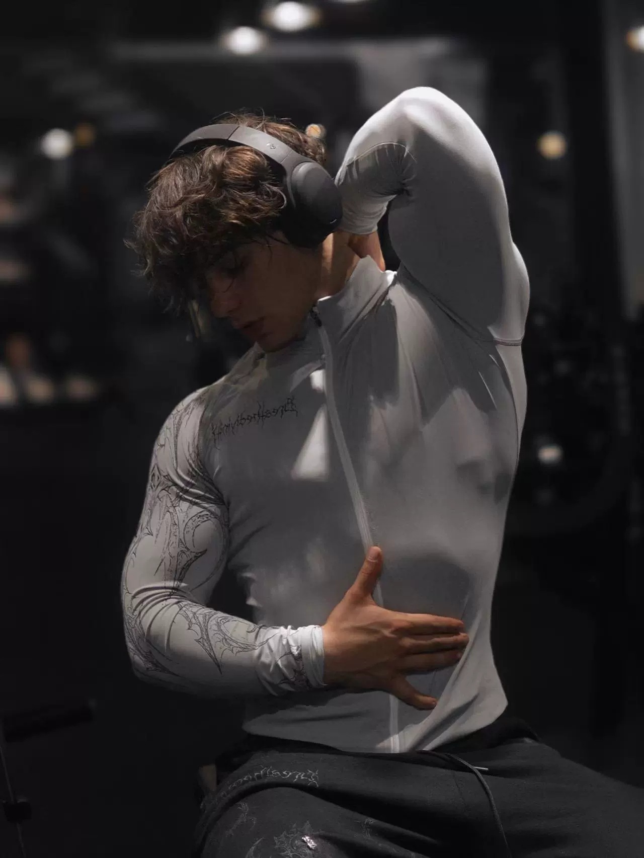 Breathedivinity's Popular Cross-border Autumn Fitness Long-sleeve Men's High-elasticity Tight-fitting Top With Half-zip 008_viptrois.com