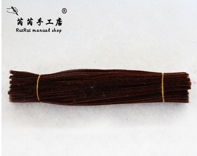 Colorido Raíz de lana Twist stick tira de lana accesorios de arcilla jardín de infantes DIY material hecho a mano limpiador de tuberías