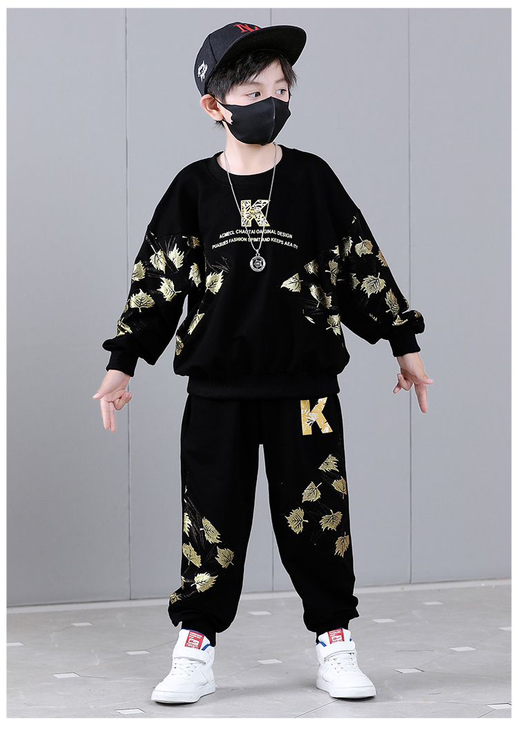 Completo 2023 Nuova stagione primaverile e autunnale alla moda per bambini Bello esplosivo Street Trendy Boys' Middle_voghion.com