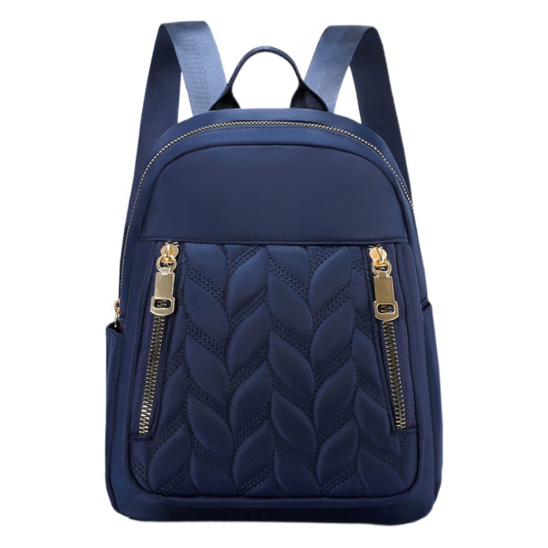 Mochila de moda transfronteriza para mujer, nueva mochila casual de rombo simple, bolsa de tela de color sólido de tendencia coreana al por mayor