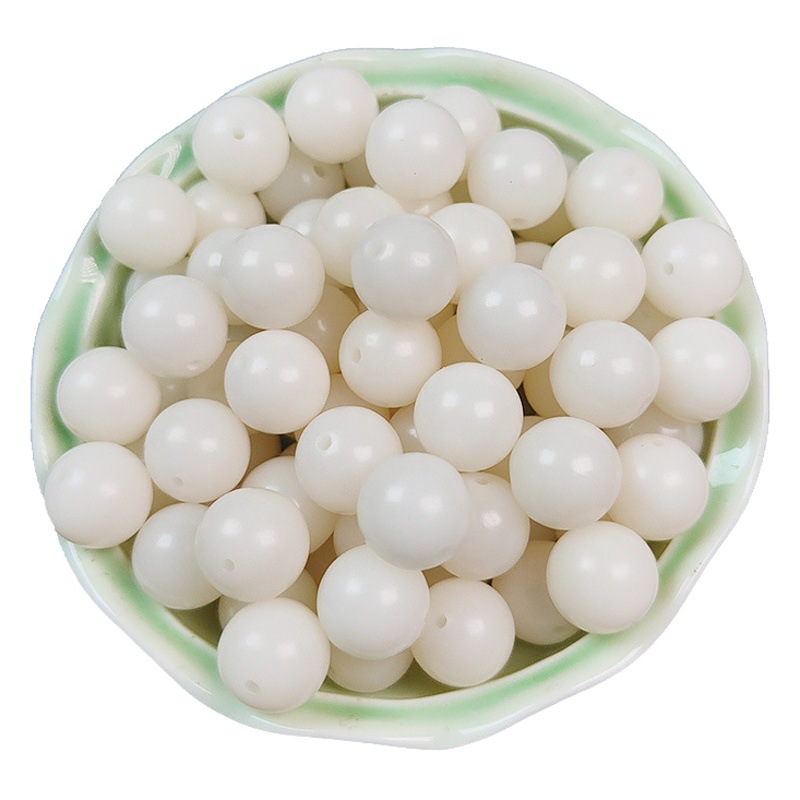 Natural White Jade Bodhi Root Bodhi Seed Scattered Beads High Throwing Bracelet Original Seed Old Material Dry Grinding Buddha Beads Rosary Bracelet Wen Play