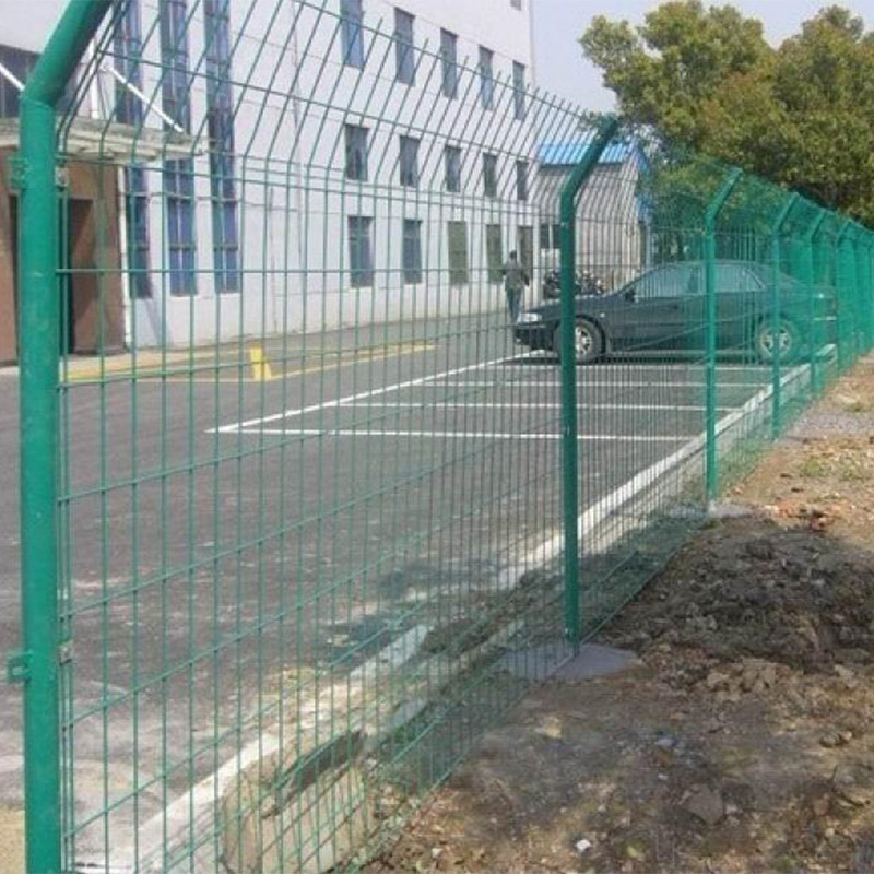 双边丝护栏网底盘立柱 预埋立柱双边丝护栏不锈钢网 护栏网