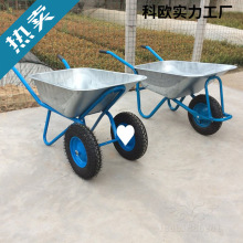 独轮小推车工地农用沙土建筑翻斗垃圾搬运花园人力双轮手推车包邮