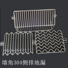 304管不锈钢侧排水地漏墙角平放雨水篦子方型110管天沟防堵过滤网