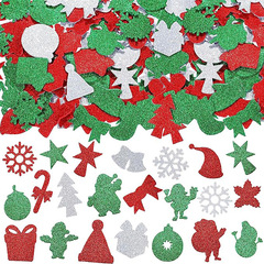 キラキラクリスマスバブルステッカークリスマステーマ形状ステッカークリスマス工芸ステッカークリスマスパーティー装飾ステッカー