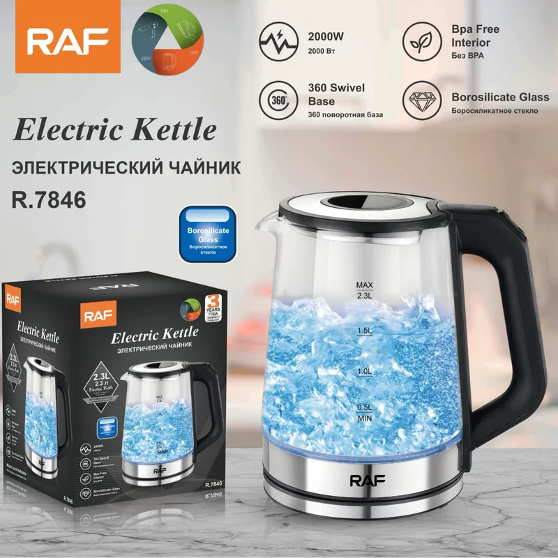 European regulatory home high borosilic glass electric kettle Blu -ray steam electric teapot health pot Multifunctional tea cooking device