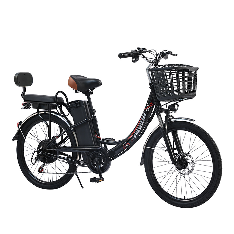 Flying Pigeon Nuevo estándar nacional Batería de litio Bicicleta eléctrica para adultos, ligero, de velocidad variable, pedal de ocio, scooter para ancianos, coche de batería