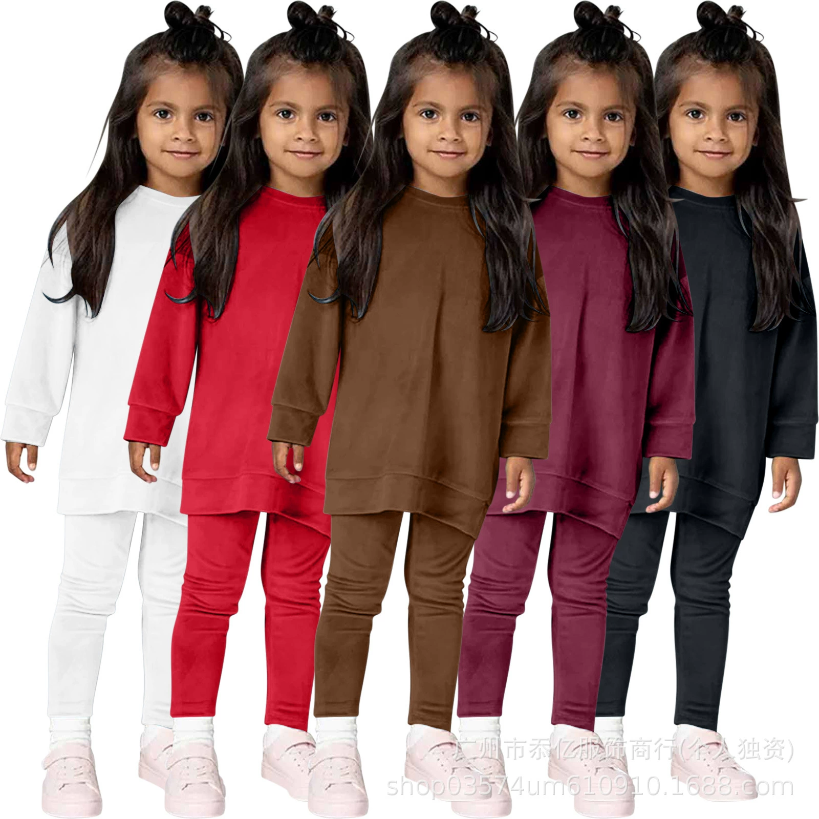 Kids Tales Детская одежда осень-зима новый взрывной набор для девочек Детская одежда повседневная золотая бархатная две части