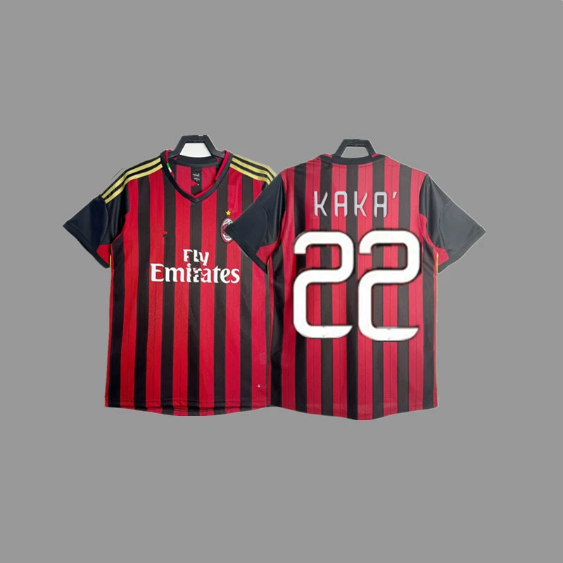 Ретро-джерси AC футбольная форма Мальдини Бекхэм Джерси Каканеста Пирлопато